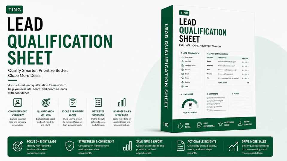 Lead Qualification Sheet marketplace thumbnail